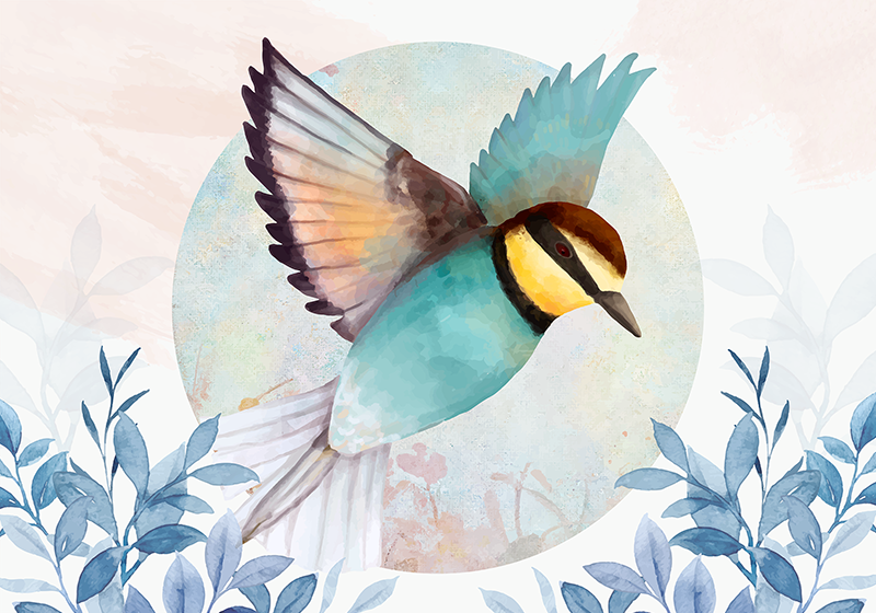 Tovaglietta americana originale arte avicola vivace - TenStickers