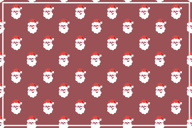 Tovaglietta personalizzata natale motivo faccia babbo natale - TenStickers