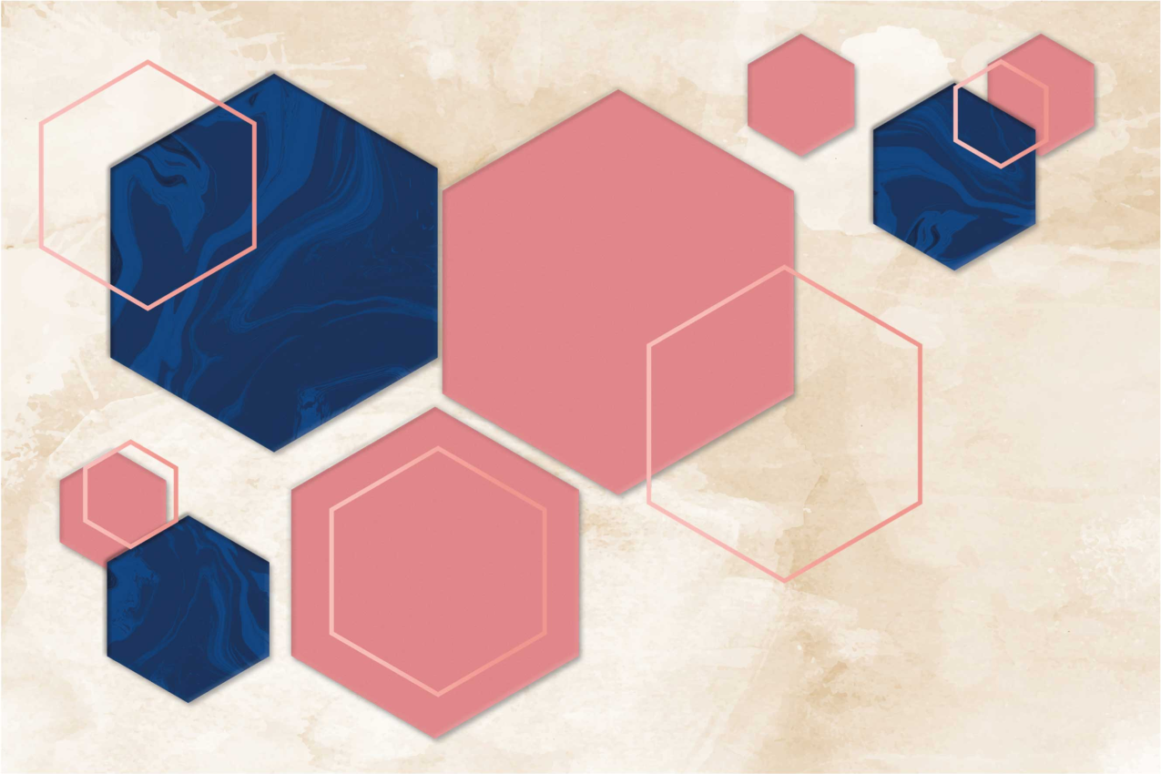 Tovaglietta americana moderna con motivi esagonali - TenStickers