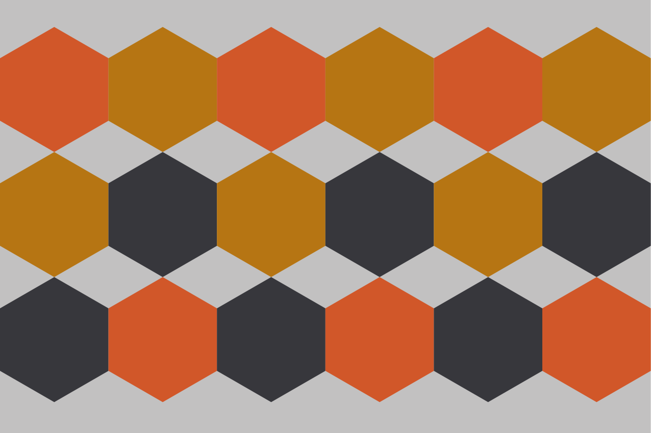 Tovaglietta americana moderna motivo esagonale - TenStickers