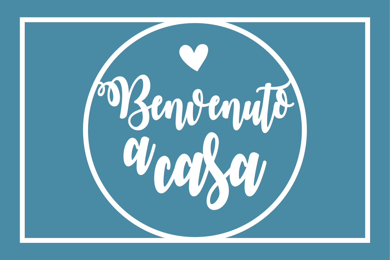 Tovaglietta personalizzata benvenuto a casa - TenStickers