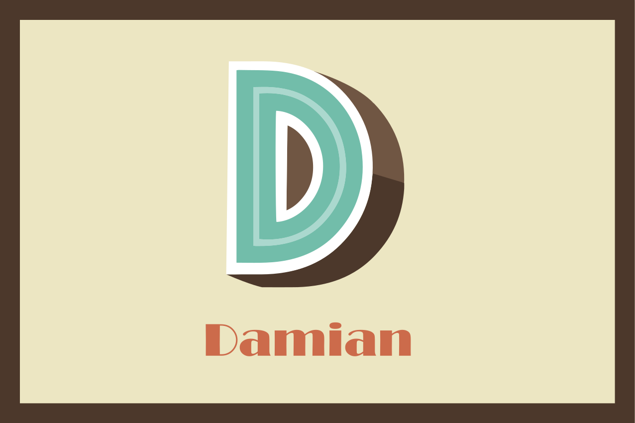 Tovaglietta americana con nome lettera 3d - TenStickers