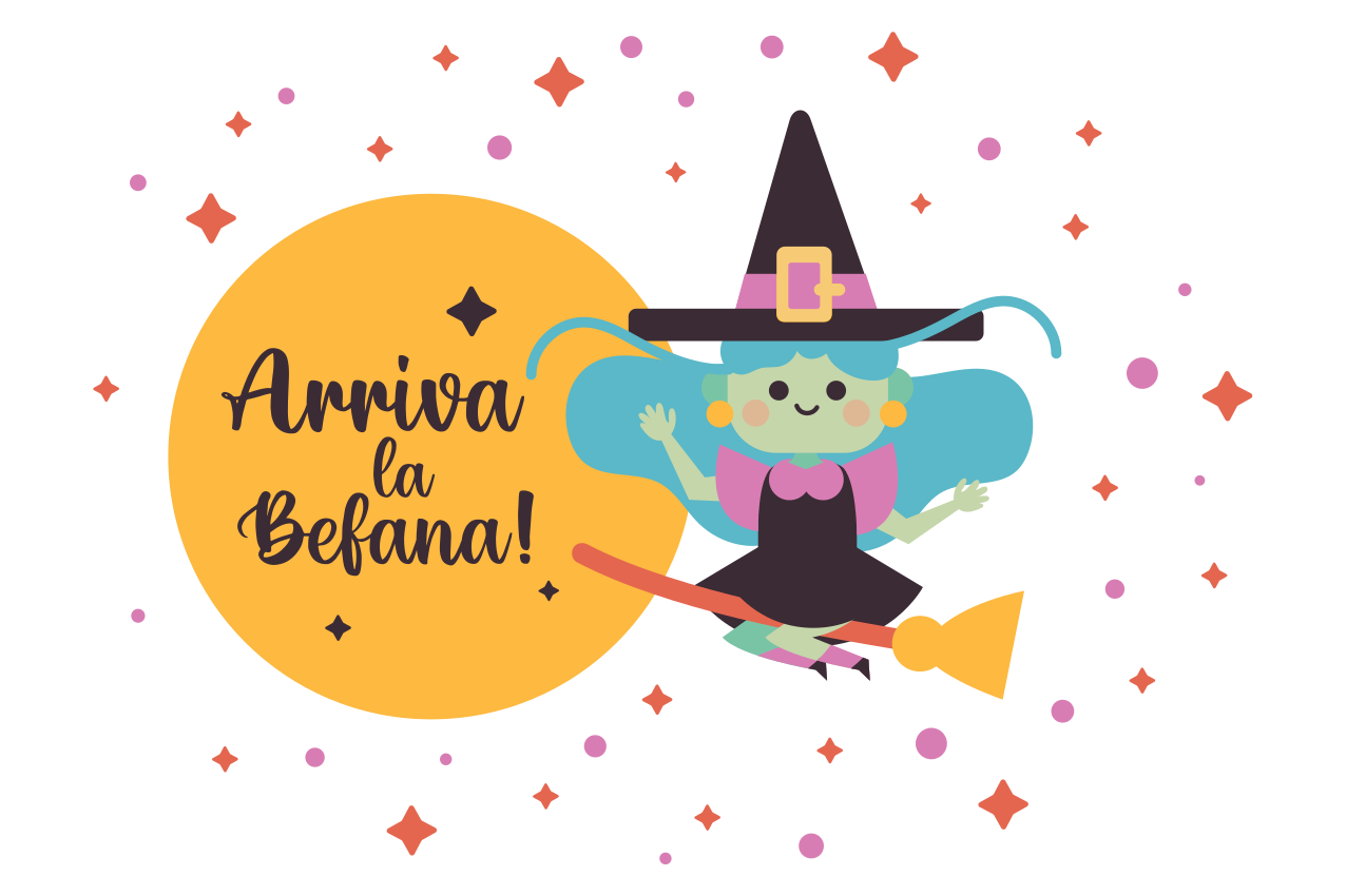 Tovaglietta americana infantile la befana - TenStickers