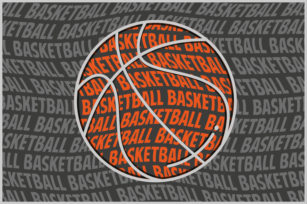 Tovaglietta in vinile con palla di basket - TenStickers