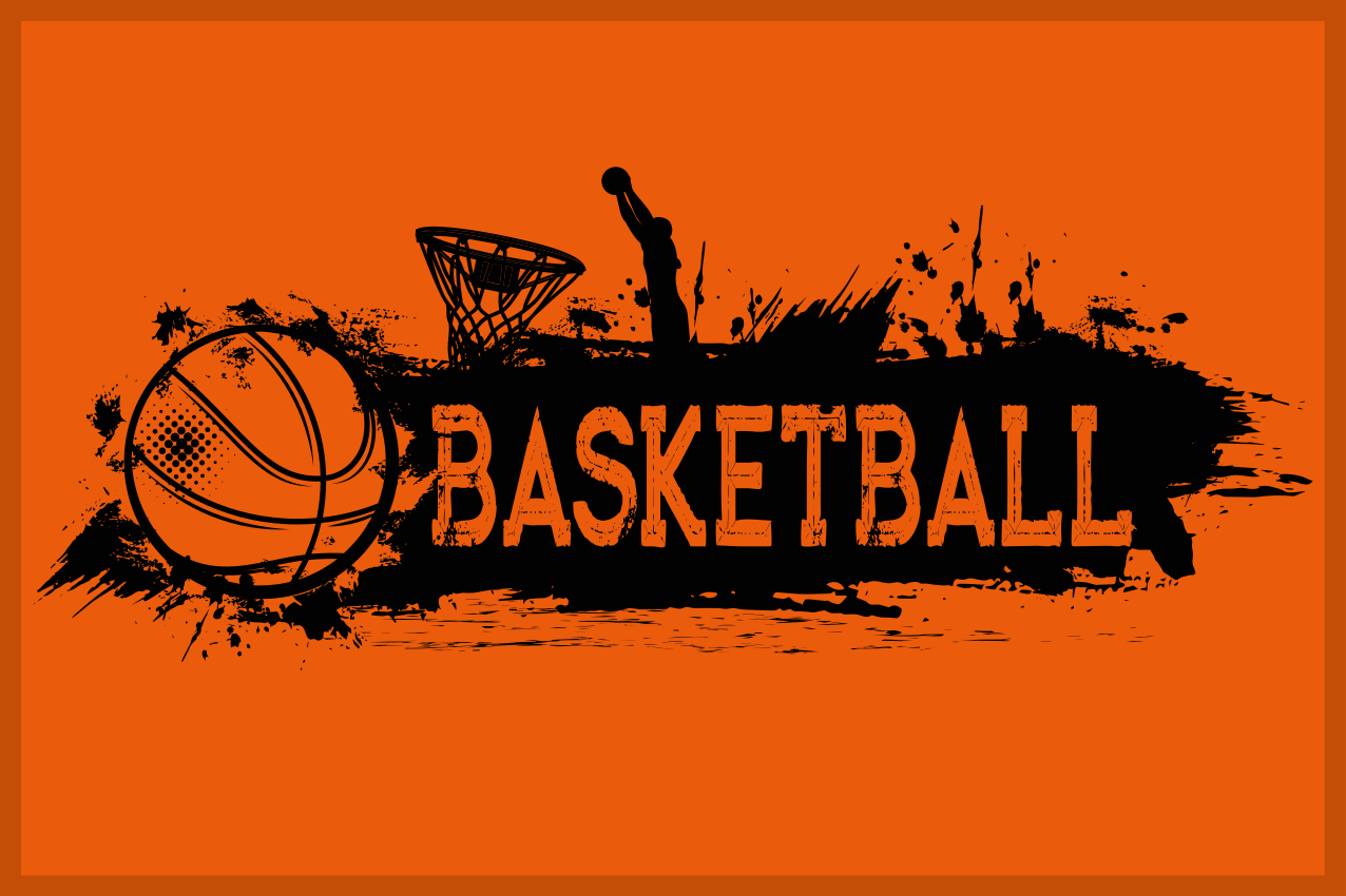 Tovaglietta americana con scritta "Basketball" - TenStickers
