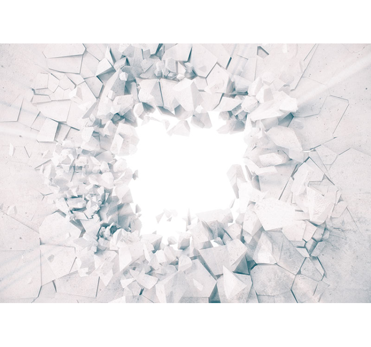 Fotomurale 3d sfere nel muro - TenStickers