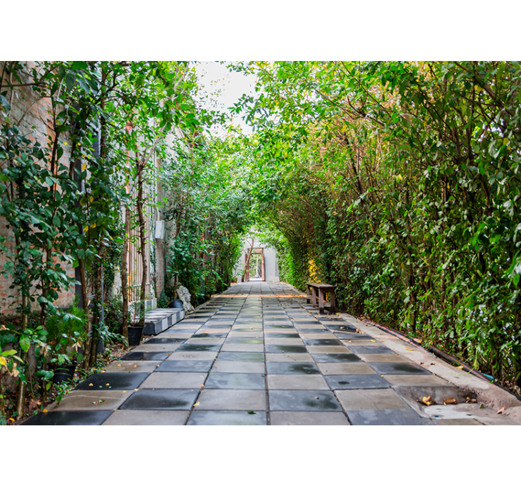 Carta da parati 3D pergola con piante - TenStickers