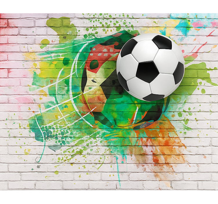 Fotomurale cameretta ragazzi pallone da calcio multicolore - TenStickers