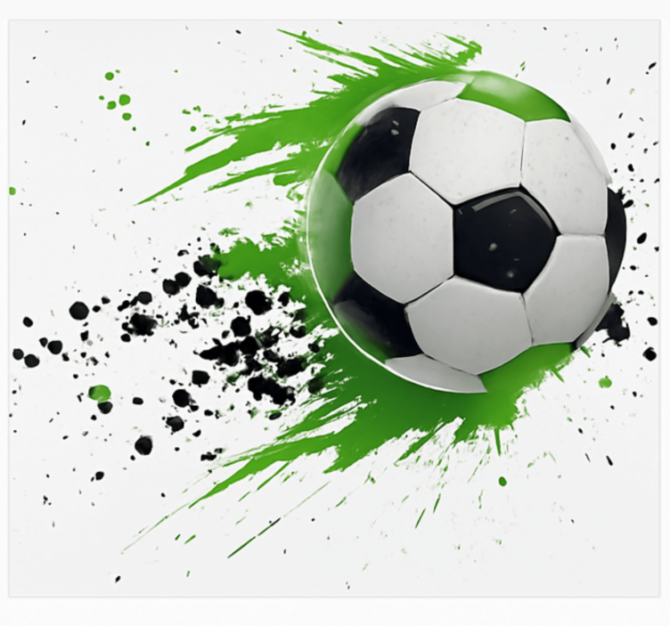 Fotomurale cameretta ragazzi pallone da calcio verde - TenStickers