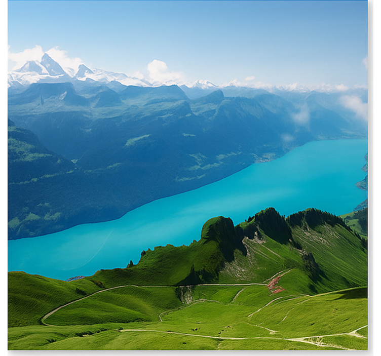 Fotomurale montagna cima alpina innevata - TenStickers