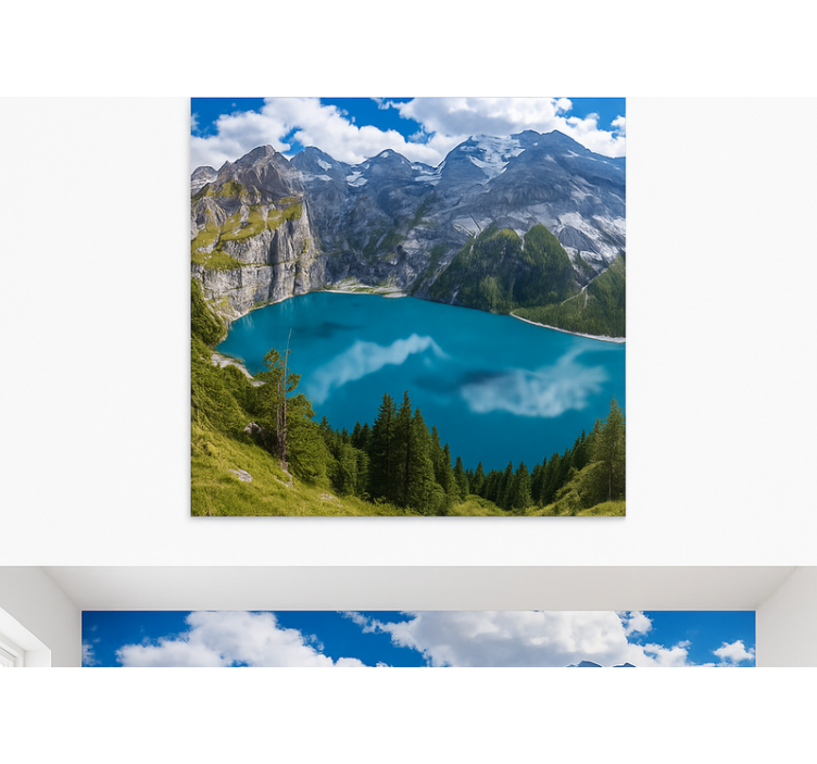 Fotomurale montagna montagne al tramonto dorato - TenStickers