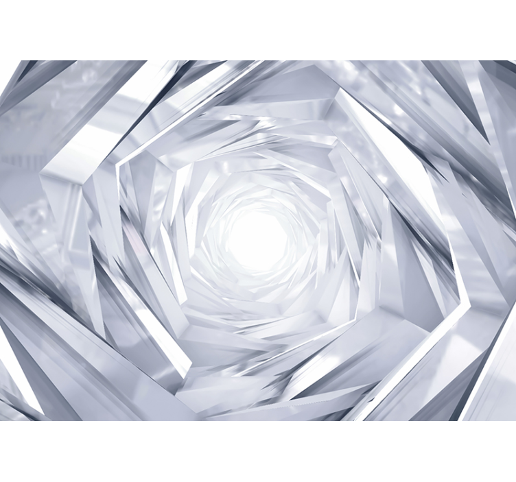 Carta da parati 3D tunnel bianco - TenStickers