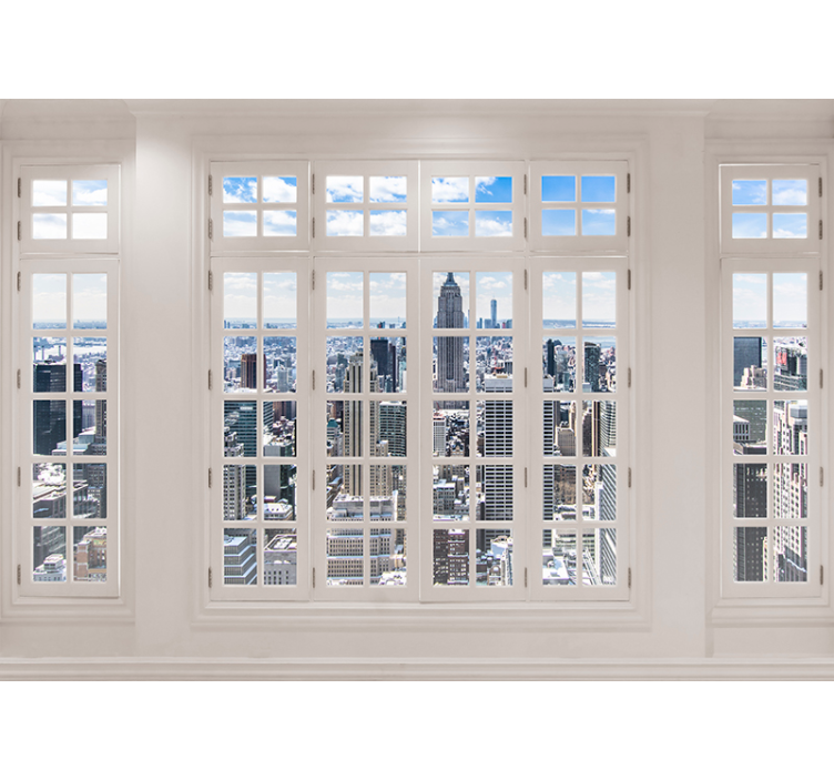 Fotomurale New York città oltre le finestre - TenStickers