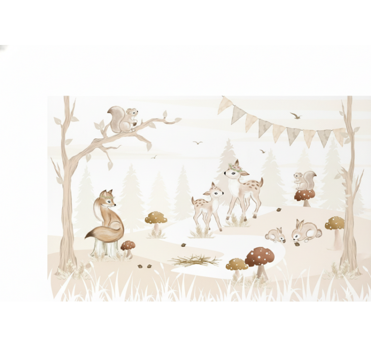 Carta da parati foresta nursery incantevole - TenStickers