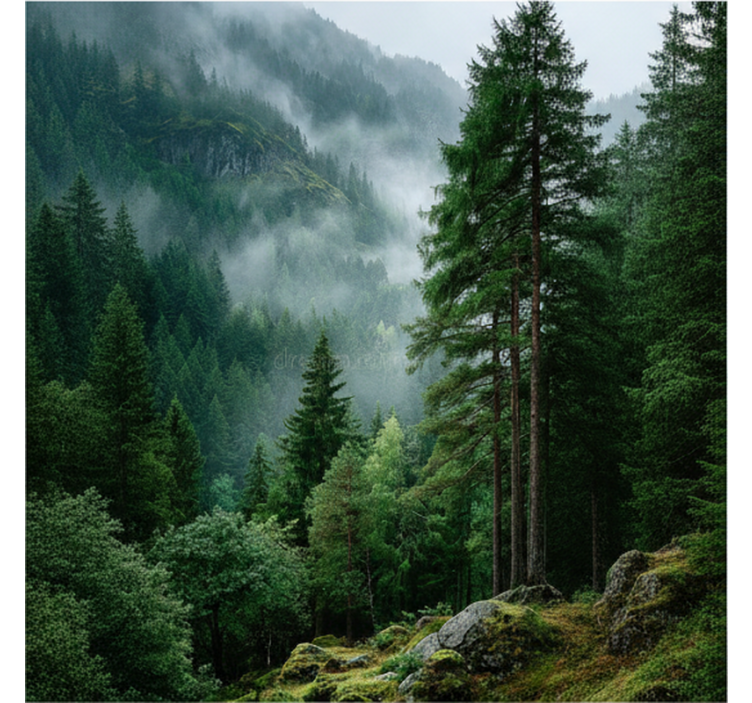 Carta da parati foresta la scelta melanconica - TenStickers