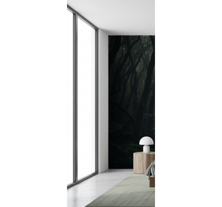 Carta da parati foresta bosco mistico scuro - TenStickers