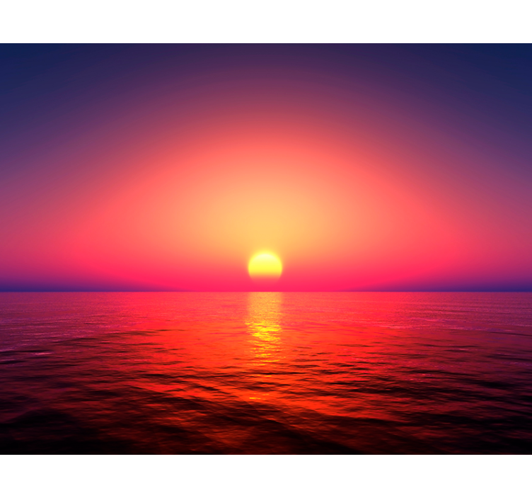 Spettacolare fotomurale mare con tramonto - TenStickers