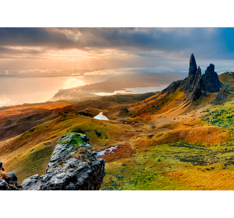Incredibile fotomurale natura isola di Skye - TenStickers