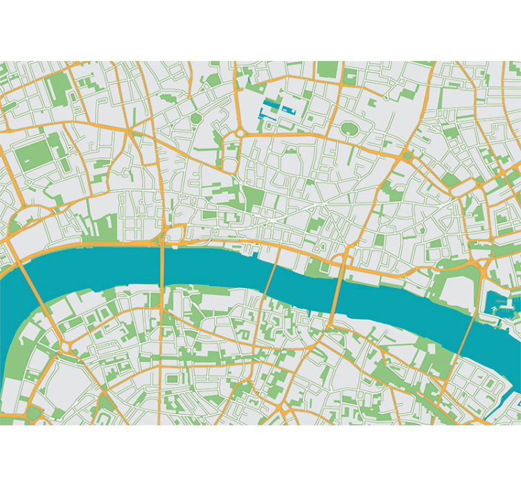 Fotomurale moderno con mappa di Londra - TenStickers