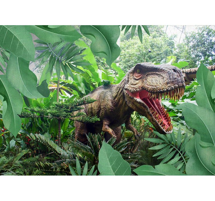 Fotomurale con dinosauro T-rex effetto 3d - TenStickers