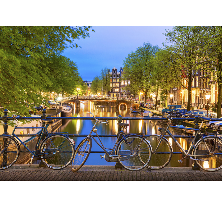 Fotomurale con canali di Amsterdam - TenStickers