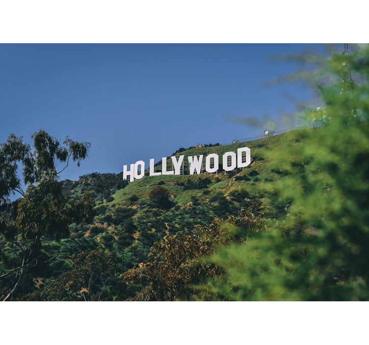 Fotomurale città paesaggio insegna hollywood - TenStickers