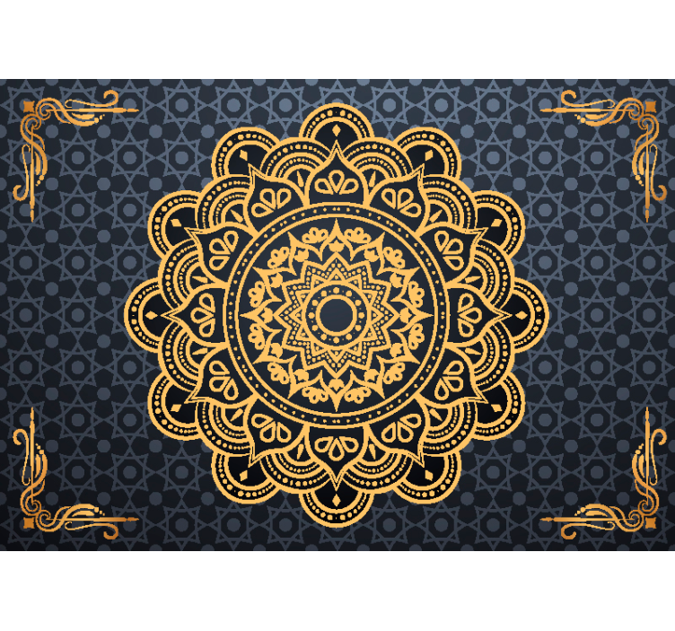 Carta da parati mandala dorato - TenStickers