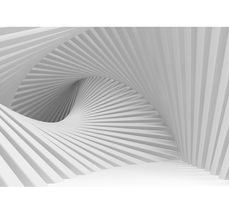 Carta da parati 3D effetto con onde - TenStickers