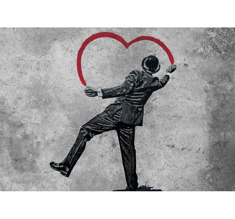 Fotomurale con cuore di Banksy - TenStickers