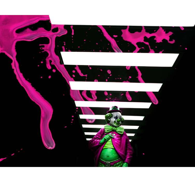 Fotomurale arte urbana pagliaccio in rosa - TenStickers