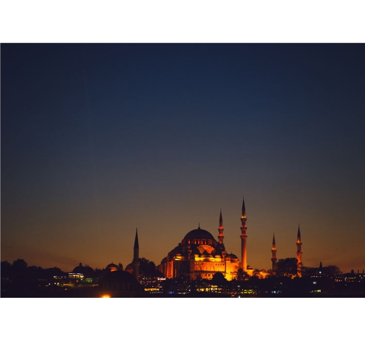 Fotomurali città e paesi moschea di sultan ahmet sera - TenStickers