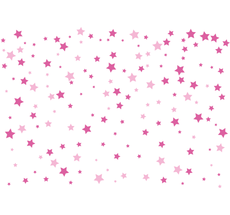 Fotomurale con stelle cadenti colore rosa - TenStickers