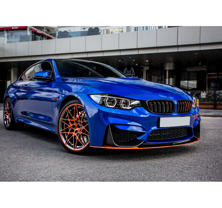 Fotomurale con auto sportiva blu - TenStickers