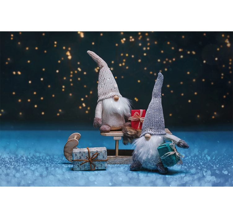 Fotomurale di natale festa del gnomi festivi - TenStickers