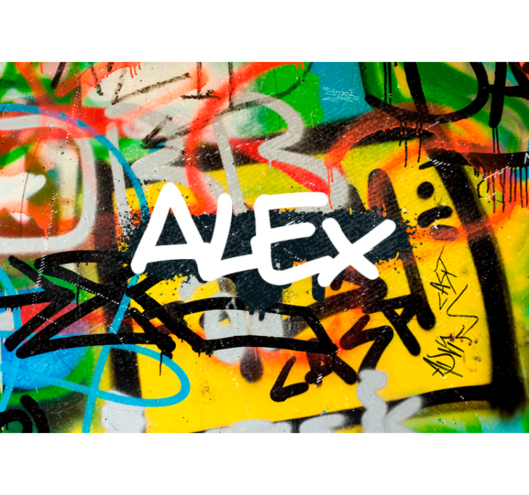 Fotomurale con graffiti e nome personalizzato - TenStickers