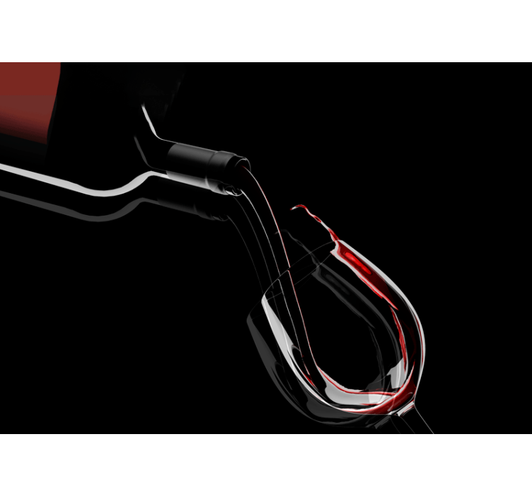 Fotomurale musicale eleganza nel versare il vino - TenStickers