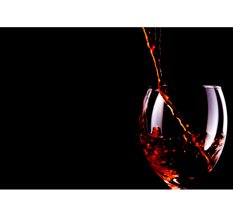 Fotomurale musicale splash di vino fluente - TenStickers