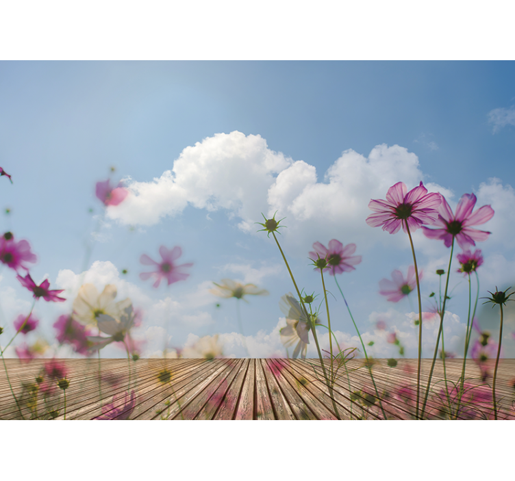 Fotomurale fiori sottile florilegio in fiore - TenStickers