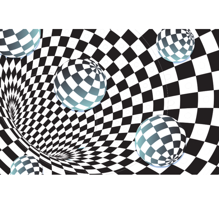 Fotomurale astratto motivo sferico illusorio - TenStickers