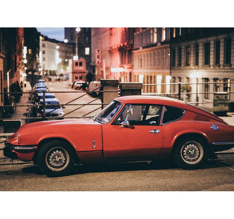 Fotomurale veicoli automobile cremisi senza tempo - TenStickers