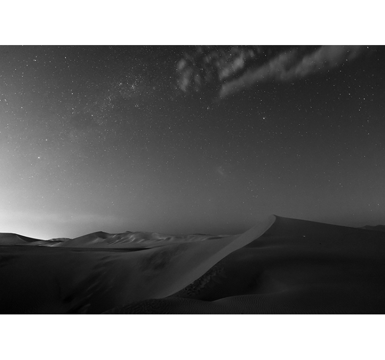 Fotomurale montagna dune del deserto notturne - TenStickers