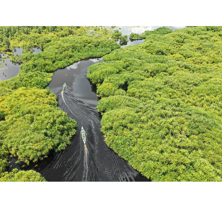 Fotomurale paesaggi viaggio panoramico sul fiume - TenStickers