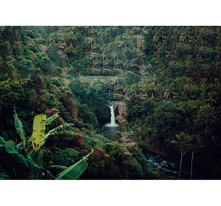 Fotomurali natura cascata nella giungla lussureggiante - TenStickers