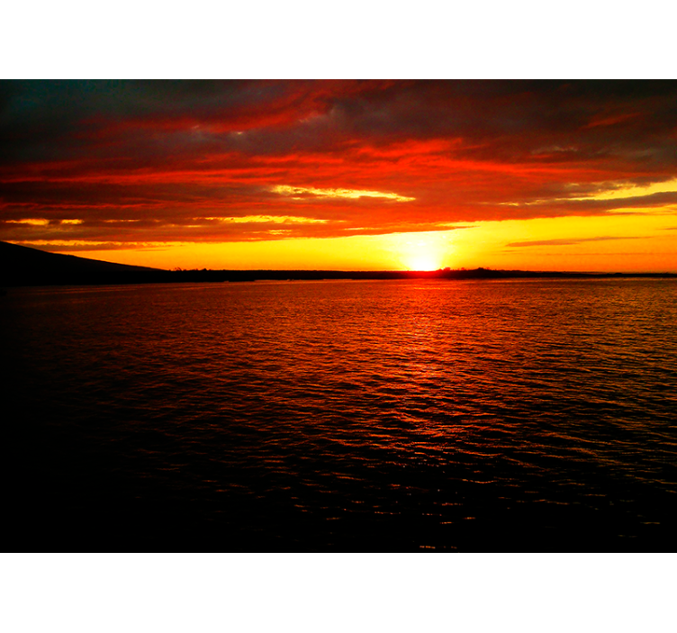 Fotomurale paesaggi crepuscolo sopra l'oceano - TenStickers