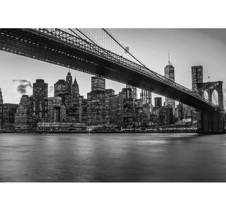 Fotomurale new york paesaggio urbano brooklyn bridge - TenStickers