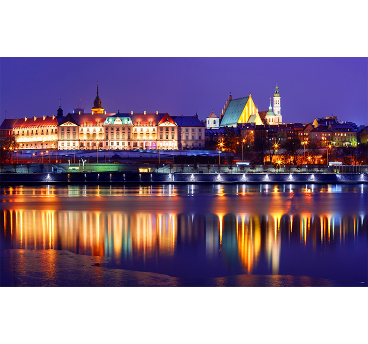 Fotomurale città riflessione del paesaggio urbano storico - TenStickers