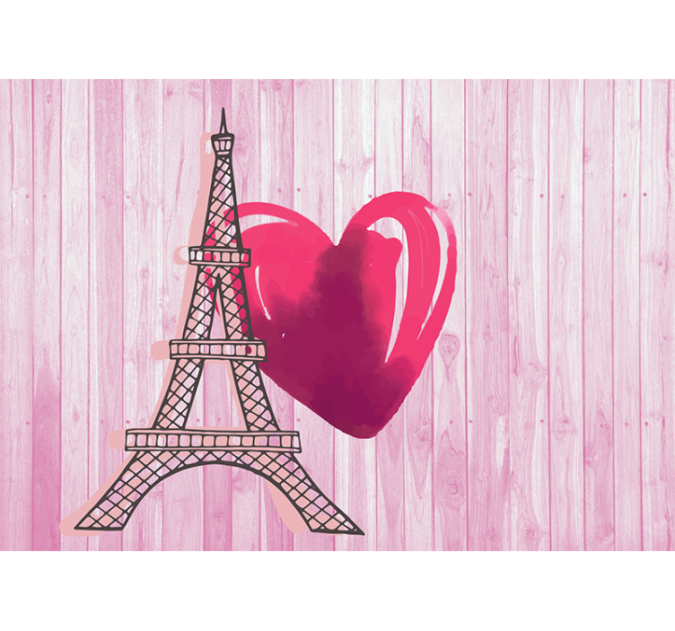 Fotomurale amore torre eiffel cuore - TenStickers
