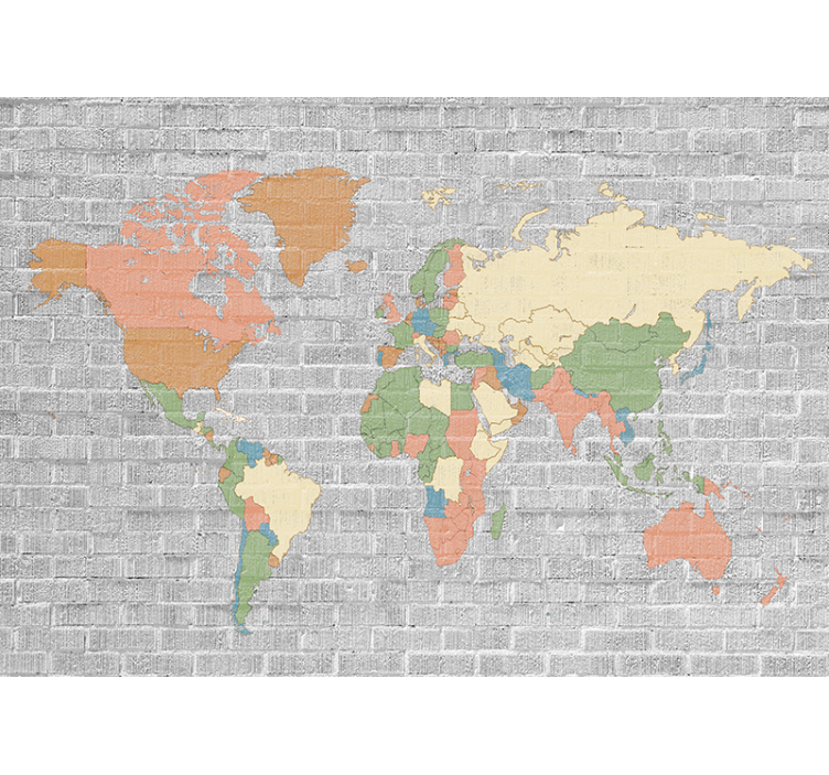 Fotomurale mappamondo atlante globale esteso - TenStickers