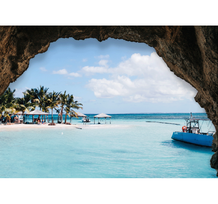 Fotomurale paesaggi vista tropicale sulla spiaggia - TenStickers