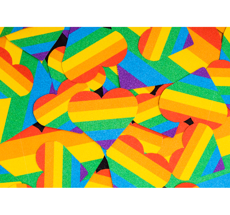 Fotomurale amore motivi a cuore colorati - TenStickers